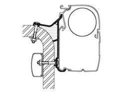 Thule Omnistor Adapter Hymer B2 Klasse Serie 5 4,00m