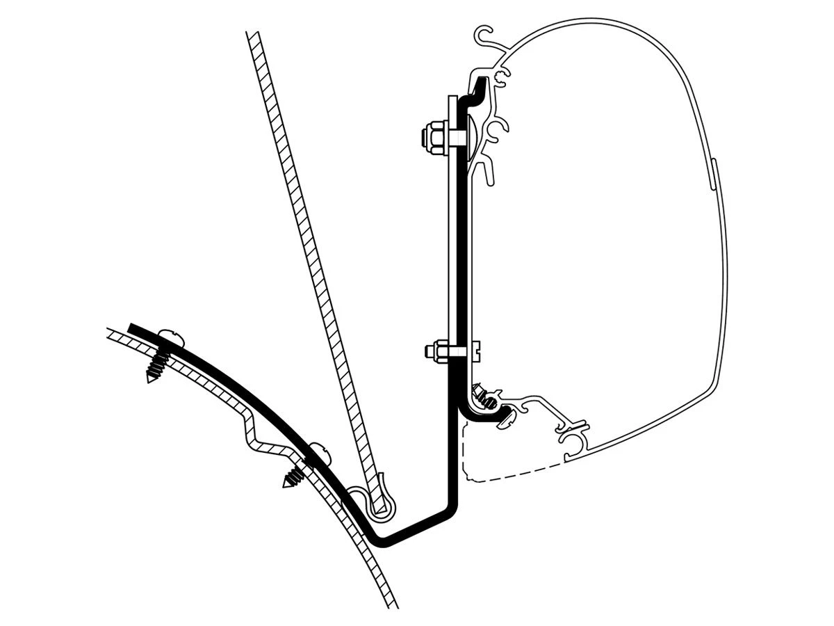 Thule Adapter VW T4 Lift Roof 1 Thule Adapter VW T4 Lift Roof