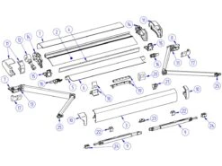 Thule Omnistor Set Eindkappen Cassette 6200 Wit -Thule thule omnistor 6200 spare parts 3 ecommerce