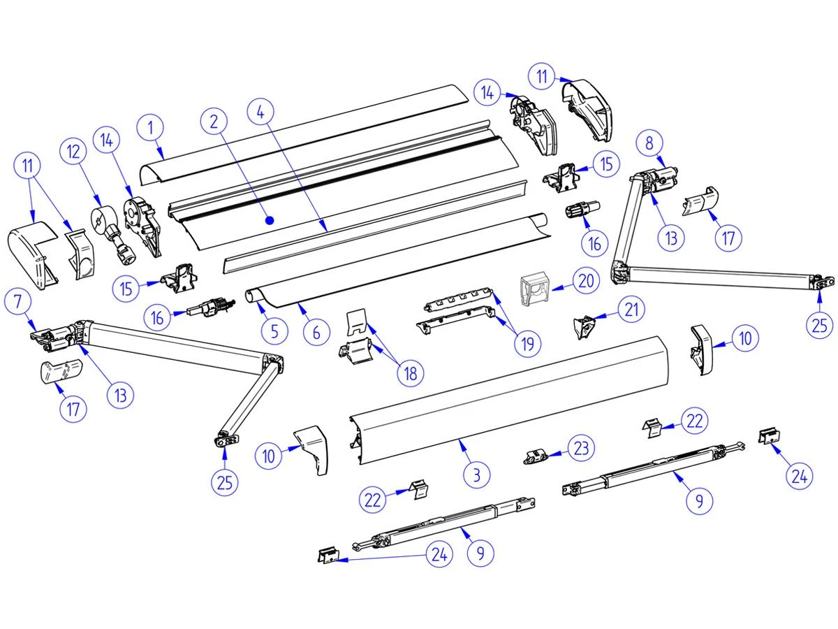 Thule Omnistor Knikarm Rechts 6200 300-450 1 Thule Omnistor Knikarm Rechts 6200 300-450