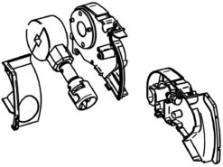Thule Omnistor Set Binnenkappen & Opdraaimechanisme 6300 Antraciet