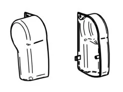 Thule Omnistor Set Eindkappen Cassette 4900 Antraciet