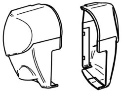 Thule Omnistor Set Eindkappen Cassette 5003 Wit