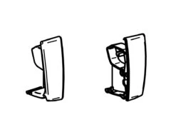 Thule Omnistor Set Eindkappen Voorlijst 4900 Antraciet