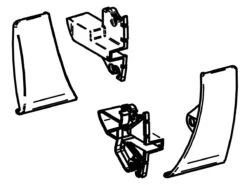 Thule Omnistor Set Eindkappen Voorlijst 5003 Wit