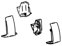 Thule Omnistor Set Eindkappen Voorlijst 5102 Antraciet